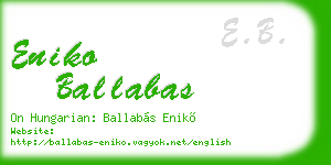 eniko ballabas business card